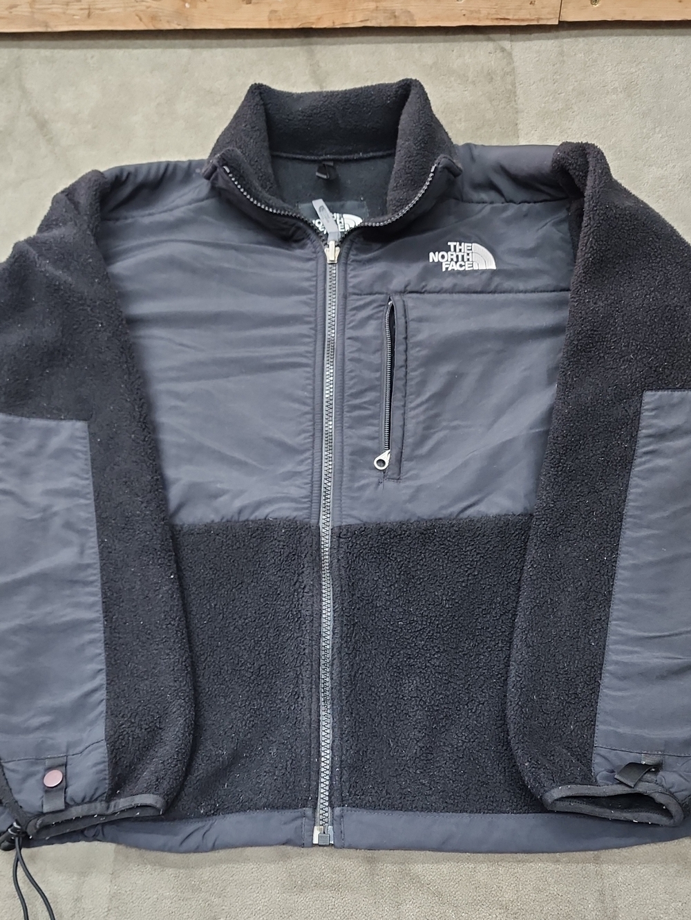 The North Face Black Sherpa & Nylon Panel Zip Jacket